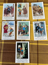 TINTIN / Hergé   7 VIGNETTES PROMOTIONELLES CASTERMAN  années 80 Parfait état