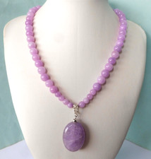 Collier fin en Jade violet