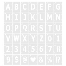 1 Pouce Lettre Chiffres 42 Set