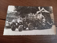 Photo ancienne de char fleuri à Veyrins en Isère Années 40-50