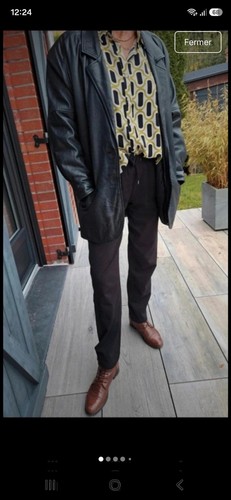 Veste cuir oversize - , vintagey2k