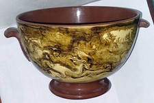 GRAND BOL FAIENCE SARREGUEMINES TERRE MÊLÉE JASPÉE DLG APT GERBINO