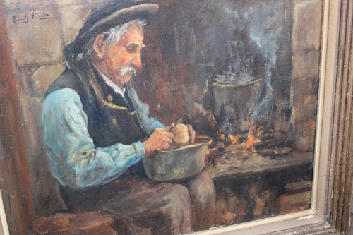 Tableau ancien huile - tableau,