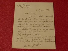 LETTRE AUTOGRAPHE SIGNEE