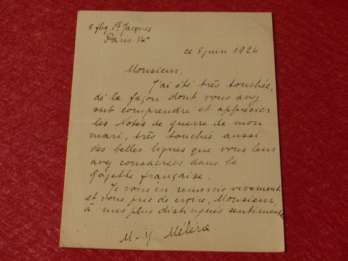 Lettre autographe signee - lettre,