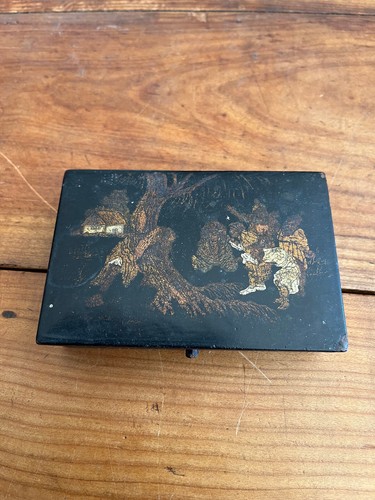 Boîte ancienne n66 asie laque - boîte,