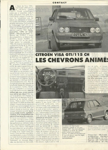 Essai citroen visa gti - essai,