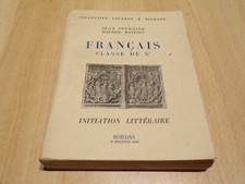 Livre " Français classe de 5ème - initiation littérature " 1955