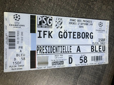 TICKET )) PSG V IFK GOTEBORG &