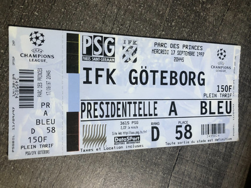 Ticket psg ifk goteborg - )),