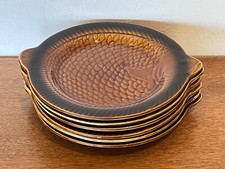 6 Assiettes en  barbotine