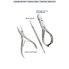 Podologie Incarné Ongles de Pieds Pinces & Coupe-Ongles Noir Dossier Soin Kit