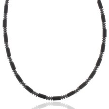 Collier En Onyx Et Hématite
