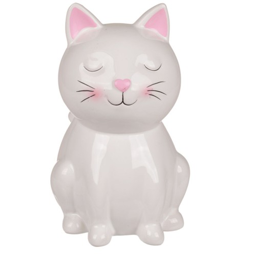 Tirelire chat blanc cm - chat, 15