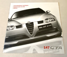 Brochure de Vente  ALFA ROMEO  Alfa 147 GTA* -  Equipements- 06/2004-  Bel Etat.
