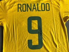 Ronaldo R9 Maillot Signé Autographié Du Brésil ICONS COA