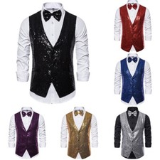 Gilet robe à paillettes bleu