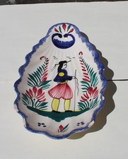 Ancien beurrier 22 cm  en  céramique signée   A. Breton Quimper ney  