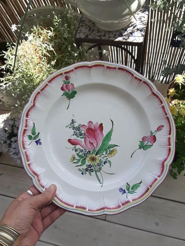 Plat rond lunéville china - plat,