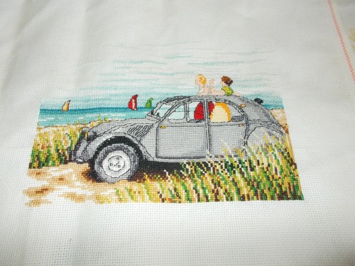 Broderie point croix fait - point,