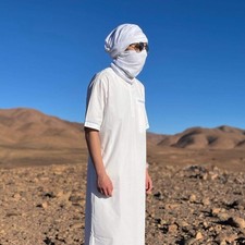 Qamis Homme Ciel Blanc