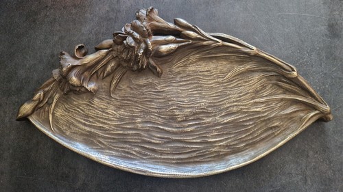 Vide poche art nouveau bronze - art,