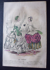 Gravure mode 19°: la mode...toilette de bal travesti éxécutée(la maison Lassalle