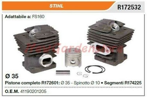 Cylindre piston segments stihl - cylindre,