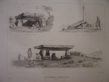 Grande gravure Dolmen de Dollon et de Kerland Table des marchands à Locmariaquer