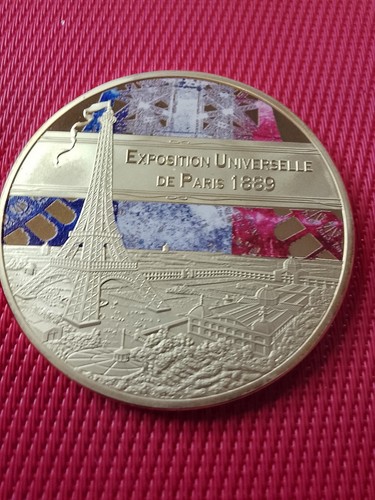 Médaille cuivre dorée 24 - cuivre, or