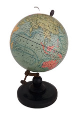 Ancien Globe Terrestre Mappemonde, FOREST Paris, époque Napoléon III.