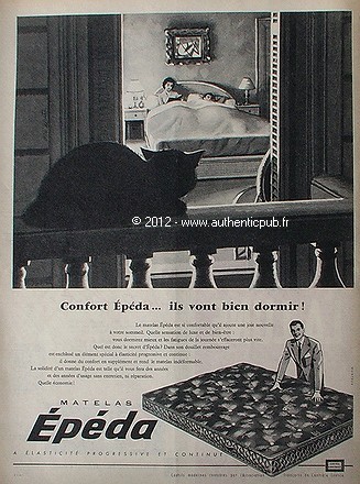 Publicite epeda matelas - matelas, chat