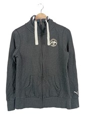 Puma Sweat-shirt Femme Gris à Capuche Coton Zippé (EU 38)