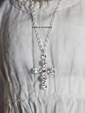 collier croix mini strass