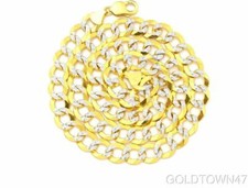 Solid Men's Cuban Chain in 14k