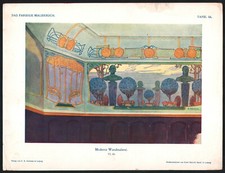 1901 Gravure Décor fresque