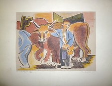 Jean Dorville Lithographie originale 1955 signée titrée maréchal Ferrant 