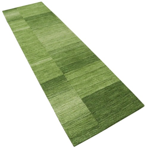 Tapis vert 100 laine 70x240 - tapis,