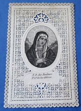 SUPERBE ANCIEN CANIVET IMAGE PIEUSE 19 EME DENTELLE