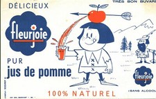 Buvard vintage pur jus de pomme Fleurjoie 