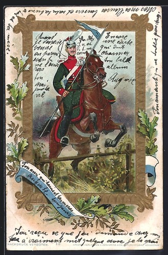 Carte postale cavalerie