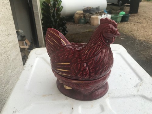 Poule faience pour deco ou - en,