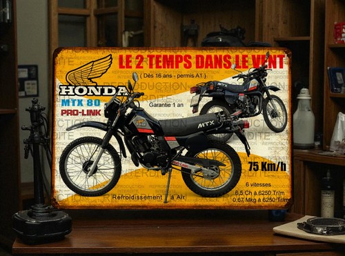 Plaque métal honda mtx 80 - plaque,