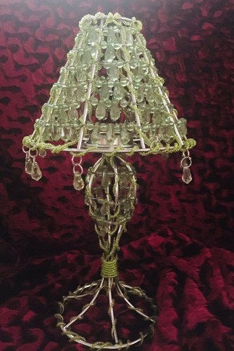 Glitz beaded tea - light, lamp