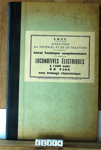 Sncf 1960 livret technique - sncf,