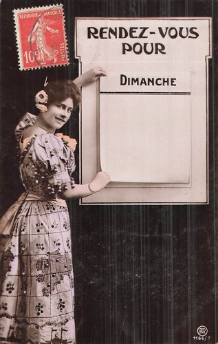 Femme elegante calendrier - cp,