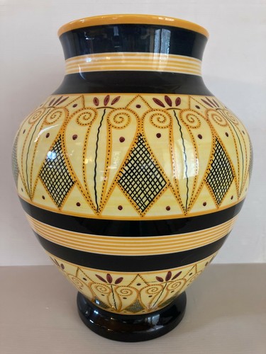 Imposant vase faïence hb - vase,