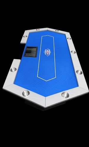 Beautiful blue poker table
