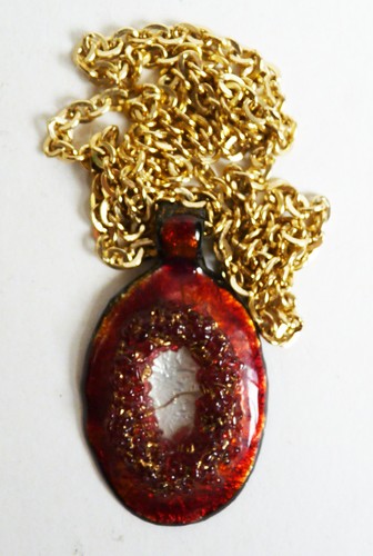 Collier pendentif émail de - émail,