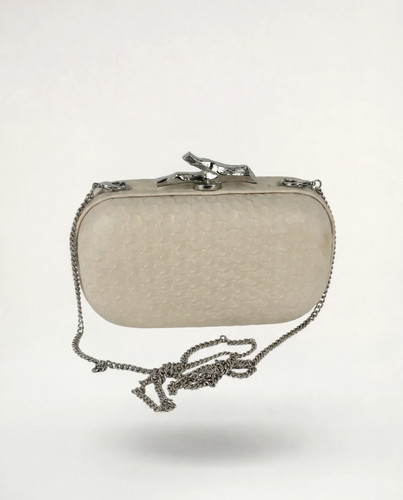 Pochette cuir effet écailles